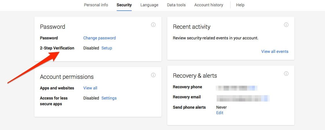 google 2-step